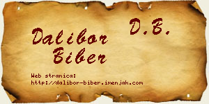 Dalibor Biber vizit kartica